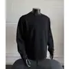 Camiseta de algodão spliced cleanfit de manga comprida masculina design de primavera e outono moletom de gola redonda retrô americano ombro reto top