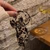 Otoño Maillard Leopardo Cinta Lazo Borla Aretes de Círculo Grande Aretes Aretes Lujo Ligero Alto Elegante Aretes
