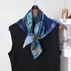Pañuelo Cuadrado de Algodón Estilo Pintura al Óleo con Estampado de Arte Vintage, Pañuelo de Seda Decorativo Suave y Versátil, Nuevo Pañuelo de Cuello de Moda para Mujer