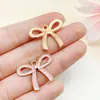 20 Gota de Óleo Laço de Princesa Rosa Strass Laço Pingente Pulseira Brincos Chaveiro Acessórios de Joia DIY