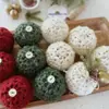 Transfronteiriço Novo Estilo Europeu e Americano Moda de Natal Bolas de Natal Enfeites de Decoração para Festa de Feriado Feitos à Mão em Tricô
