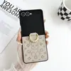 Urso Fofo e Luxuoso Adequado para Capa Protetora de Celular Samsung Zflip5 com Pingente Flip3 para cima e para baixo Dobrável Modelo Quente