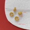 Colgante de Lingote de Cobre Dorado Resistente al Color, Separador de Cuentas Talladas, Accesorios para Pulseras de Cuentas Hechas a Mano DIY