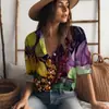 Camisa Cárdigan para Mujer de Moda Nueva con Impresión Digital 3D Europea y Americana de Aliexpress Transfronterizo