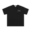 Marca de Nicho de Moda Rhude Verano Nueva Bandera de Corona Streetwear Retro Holgada Camiseta de Cuello Redondo de Manga Corta para Hombres y Mujeres