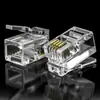 5 Teléfono de 4 Núcleos de Alta Calidad con Enchufe Modular 4P4C Chapado en Oro 50U Grado V0 Resistente al Fuego Cabezal de Cristal