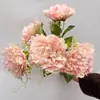 Exportación de Alta Calidad Venta Directa de Fábrica Peonía de Simulación 3 Flores de Peonía Decoración de Habitación Modelo para el Hogar Flores Comunes de Simulación