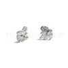 Brincos de Liga de Titânio Grau de Implante F136 Cisne Pequeno com Zircônia Piercing de Orelha G23 Studs para Cartilagem da Orelha Joias para Body Piercing