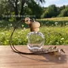 Pingente de Garrafa Difusora de Óleo Essencial Mini Transparente para Carro, Decoração de Garrafa Difusora de Perfume Pendurada para o Carro