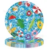 Mantel Desechable Tema Piscina de Verano Anillo de Natación Azul Suministros para Fiesta Vajilla para Fiesta de Cumpleaños Infantil