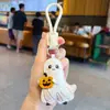 Llavero Colgante Creativo de Calabaza de Halloween en Cuero PU Adorno Muñeco Llavero para Bolso de Coche Regalo