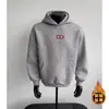 Moletom com Capuz de Marca Americana Tendência Masculino Outono e Inverno Veludo Casual Preguiçoso High-End Bonito Pesado Moletom de Casal