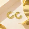 Pendientes de Aro C Martillados con Conservación de Color Patentada de la Marca Mesurely, con un Aspecto Sencillo y de Alta Gama, Exclusivamente para Ventas Transfronterizas y Dropshipping