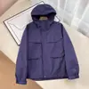 Chaqueta Cortavientos con Capucha Estilo Japonés para Hombre y Mujer Estilo Pareja, Chaqueta Casual Holgada para Exteriores Ropa de Trabajo 10831