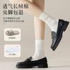 Calcetines de algodón puro sin costuras para niños, de caña media, antiolor, absorbentes de sudor, calcetines para bebé, primavera y otoño, casual, blanco, con rizo 7A, antibacterianos, calcetines Zhuji