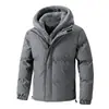 Nueva Chaqueta de Invierno 2025 para Hombre, Corta, Engrosada, Cuello de Forro Polar, Cálida para Exteriores, Anti-Invierno, Chaqueta de Algodón de Dos Piezas
