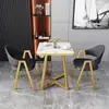 Mesa y sillas de negociación juego sala de estar mesa de recepción oficina oficina de ventas cafetería tienda de té de leche mesa de comedor pequeña para el hogar