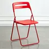 Silla Plegable de Plástico, Silla para Uso Doméstico con Respaldo, Silla Popular para Fotos, Silla de Comedor para Dormitorio, Silla Plegable para Oficina de Conferencias, Taburete Plegable para Exteriores