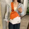 Bolso de pecho con bloques de color transfronterizo para estudiantes, mochila pequeña para viajes, bolso cruzado casual 2026, mochila deportiva de gran capacidad