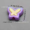 Acrílico Revestido com Cor UV Desenho Animado Borboleta Bicolor Contas DIY Corrente para Celular Acessórios de Cabelo Materiais Contas Soltas Acessórios