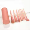 Nuevo Producto Nongying 8 Brochas de Maquillaje Pelo Animal Pincel para Sombras de Ojos Set de Brochas de Maquillaje para Principiantes Cubo de Almacenamiento de Belleza