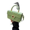 Bolsa Feminina 2024 Nova Fashionable Texturizada Romboidal de Ombro para o Dia a Dia Simples Portátil Transversal Pequena Quadrada de Mão