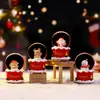 Sombrero de Navidad Nuevo Transfronterizo Hombre Mayor Bola de Cristal Bola de Agua Luminosa Colorida Adorno Mini Lámpara de Ambiente Adorno