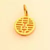 Pulseira Pingente Redondo em Forma de Coração Estilo Antigo Vietnamita Que Nunca Desbota, Técnicas Antigas Tradicionais