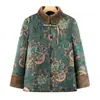 Casaco de Algodão de Inverno da Vovó para Mulheres, Roupa de Algodão para Mulheres de Meia-Idade e Idosas, Jaqueta Acolchoada de Algodão da Mamãe, Roupa Externa com Forro de Lã para Mulheres Idosas, Roupas de Outono e Inverno