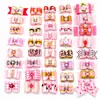 Serie rosa cabeza de mascota tridimensional flor pedrería perlas hilo de oro moño accesorio para el cabello Oso Teddy Bichón Frisé estilo banda de goma personalizable