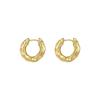 Aretes europeos y americanos metal nicho diseño textura textura aretes pequeños simple moda versátil ins frío alta gama