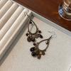 Nuevos Pendientes de Borla de Piedra Natural Retro de Estilo Chino para Mujer Pendientes de Gota de Agua con Temperamento de Estilo Étnico Exótico Bohemio