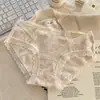 Pantaletas de algodón puro de 10A para niñas, algodón puro con entrepierna extendida, estampado floral estilo pastoral, cómodas y transpirables, pantaletas de cintura media para mujer