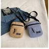 Bolsa pequena vertical estilo Hong Kong para meninas, bolsa de ombro pequena para ferramentas, bolsa simples para celular, bolsa de viagem casual, bolsa quadrada pequena