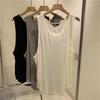 Chaleco modal para mujer, deportivo, informal, holgado, cómodo, estilo coreano, adelgazante, con cuello en U grande, sin mangas, camiseta básica
