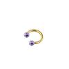 Venta caliente transfronteriza Shambhala con recubrimiento bola de diamantes completos anillo de nariz en forma de C anillo de herradura varilla dorada de acero inoxidable joyería para piercing