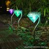 Luz de Gramado LED Solar para Exterior à Prova de Chuva Poste de Rua para Pátio Impermeável Luz de Paisagismo para Jardim de Vila Diamante Colorido