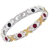 Pulseira Magnética de Cruz Destacável Moda Europeia e Americana Popular Transfronteiriça Liga Ecológica Cravejada de Diamantes Pulseira Feminina Ajustável