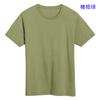 Camiseta blanca de cuello redondo con estampado colorido de moda, línea de costura fina, grupo, imprimible, para actividades, publicidad