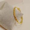 Pulseira estrelada de ouro vietnamita feminina imitação de chuva de meteoros de ouro alça de pressão barriga redonda pulseira sólida barraca de fornecimento