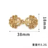 Fivela de Metal Botões Superiores Retrô Estilo Étnico Fecho Decorativo para Roupa Traje Tang Cheongsam Hanfu Botão de Pressão de Liga