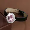 Pulseira Brilhante em Zircônia com Formato de Ovo de Luxo Leve, Item Mais Vendido da Amazon, Alto Padrão, Requintada, Moderna e Versátil, Pulseira Feminina de Cobre Puro