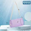 Bolso de Mano Informal Personalizado Cilíndrico con Forma de Ojo de Malla Transpirable para Viajes, Playa, Natación, Bolsa de Almacenamiento para Artículos de Tocador