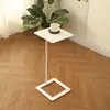 Mesa Lateral Simples de Ferro Forjado para Sofá, Mesinha de Centro Pequena para Sala de Estar, Mesa de Cabeceira para Quarto, Mesa Lateral Quadrada Pequena, Qualidade de Exportação