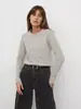 Camiseta de manga larga transfronteriza, estilo europeo y americano, primavera y otoño 2026, camiseta versátil de cuello redondo para el hogar y el trabajo, algodón orgánico, ropa casual transfronteriza