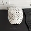 Novo Chapéu Octogonal de Bolinhas Retrô Estilo Coreano de Nicho para Mulheres 2026, Chapéu de Sol Artístico de Verão que Faz o Rosto Parecer Menor, Chapéu de Artista Versátil