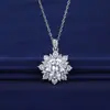 Cadena para Clavícula de Plata Chapada con Zirconia para Mujer, Colgante Cuadrado de Diamante, Forma de Gota de Agua, Pera, Transfronterizo, Transmisión en Vivo Xiaohongshu Douyin, Venta al por Mayor