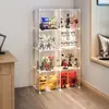 Vitrine de Exibição de Figuras Blocos de Montar Lego Caixa de Armazenamento Transparente Doméstico Acrílico Imitação Prateleira de Exibição de Modelos à Prova de Poeira