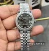 Aliexpress Oro Rosa Diseño de Hoja Verde 2836 Anillo de Diamante de Moda 31mm Completamente Dorado Reloj Mecánico Automático para Mujer