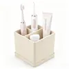 Portacepillos de Dientes de Silicona Personalizado, Caja de Almacenamiento para Artículos de Tocador de Baño, Estante Multifuncional de Almacenamiento para Papelería de Escritorio